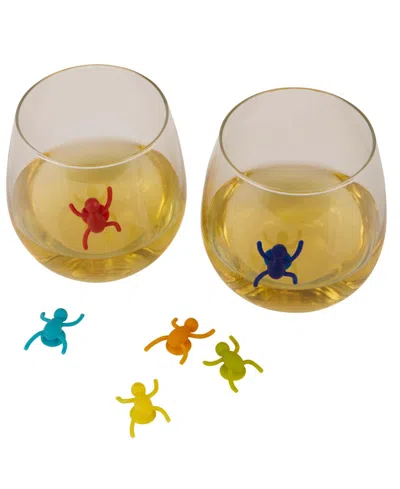 RSVP INTERNATIONAL BASIC SILICONE SUCTION CUP TUMBLER MARKERS 6 PIECE