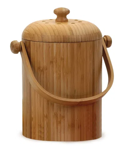 RSVP INTERNATIONAL ENDURANCE WOOD 3.25 QUART COMPOST PAIL SET