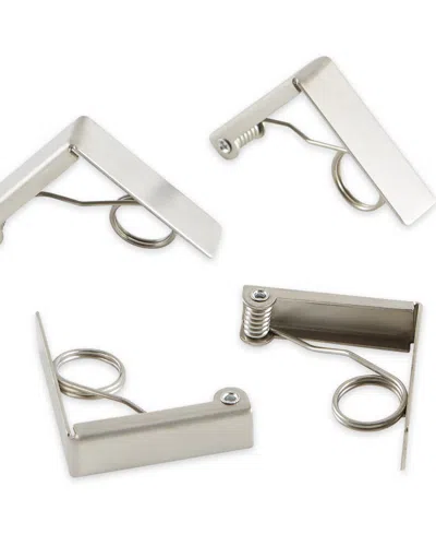 RSVP INTERNATIONAL ENDURANCE STAINLESS STEEL 4 PIECE TABLECLOTH CLIP SET