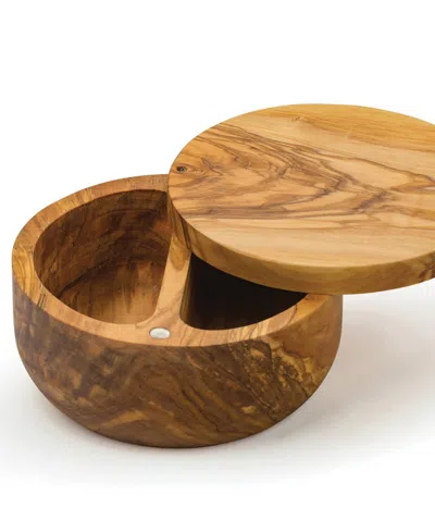 RSVP INTERNATIONAL OLIVE WOOD 8 OUNCE SALT BOX
