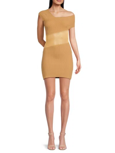 RTA WOMEN'S ASYMMETRIC BODYCON MINIDRESS
