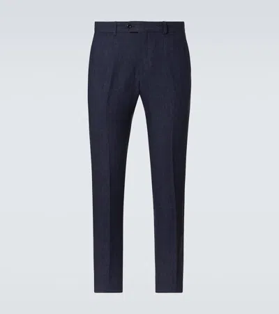 RUBINACCI MODLUCA LINEN STRAIGHT PANTS