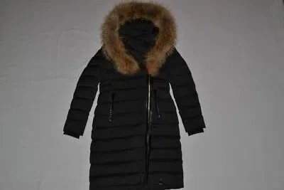 RUDSAK AUTHENTIC RUDSAK WOMENS MELODIC LONG DOWN PUFFER COAT FUR BLACK ALL SIZES
