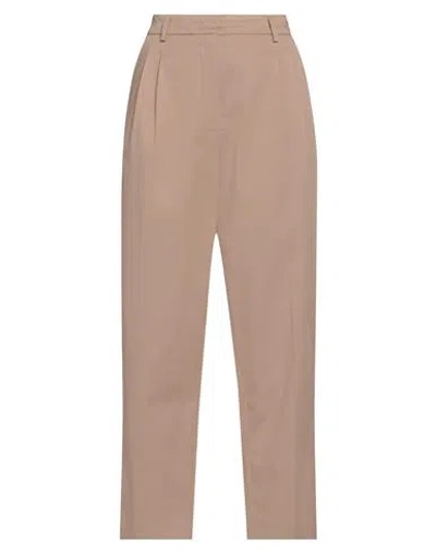 RUE DU BAC RUE DU BAC WOMAN PANTS BEIGE SIZE 4 LYOCELL, COTTON, ELASTANE