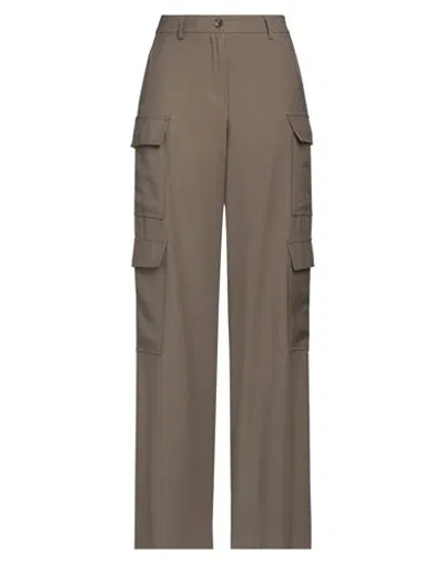 RUE DU BAC RUE DU BAC WOMAN PANTS MILITARY GREEN SIZE 8 VISCOSE, POLYESTER