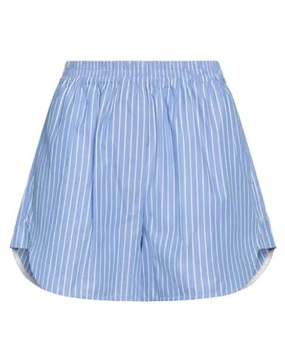 RUE DU BAC RUE DU BAC WOMAN SHORTS & BERMUDA SHORTS AZURE SIZE 6 COTTON