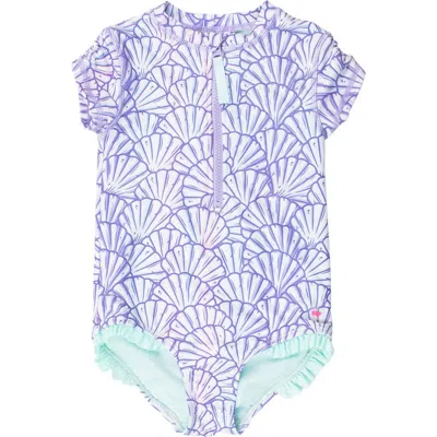 RUFFLEBUTTS RUFFLEBUTTS SHORT SLEEVE UPF50 ONE PIECE RASH GUARD