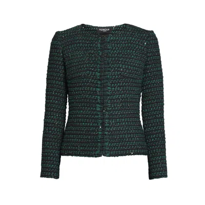 RUMOUR LONDON WOMEN'S CAMILLE TWEED JACKET IN GREEN