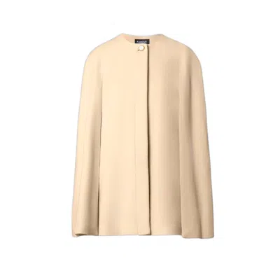 RUMOUR LONDON WOMEN'S NEUTRALS / YELLOW CORA WOOL & CASHMERE-BLEND CAPE COAT IN HONEY CREAM