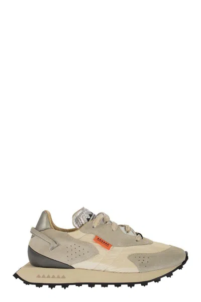 RUN OF RUN OF VAPORIX - SUEDE AND NYLON TRAINERS