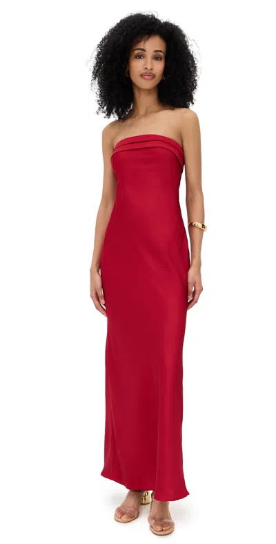 RUNAWAY THE LABEL DELILAH MAXI DRESS RED