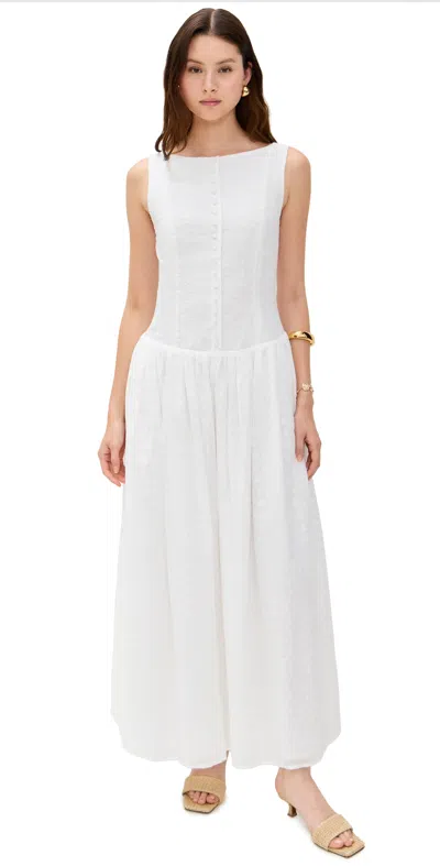 RUNAWAY THE LABEL NEVAH MAXI DRESS WHITE