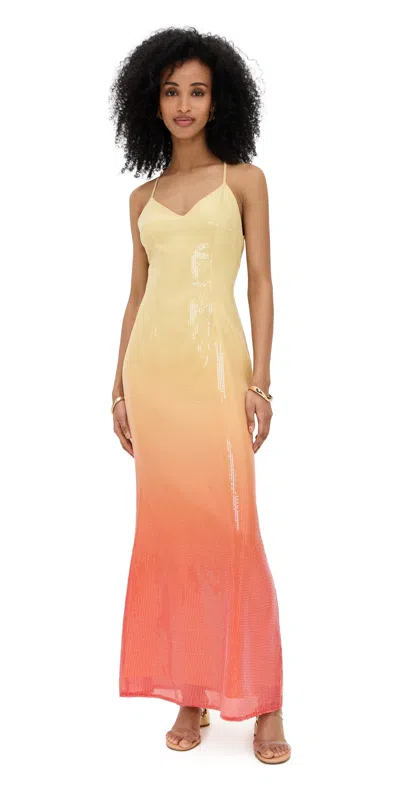 RUNAWAY THE LABEL NIYAH MAXI DRESS MIMOSA OMBRE
