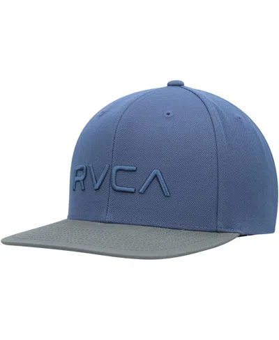 RVCA MEN'S RVCA NAVY, OLIVE TWILL II SNAPBACK HAT