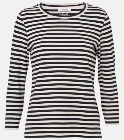 S MAX MARA DURATA STRIPED COTTON-BLEND T-SHIRT