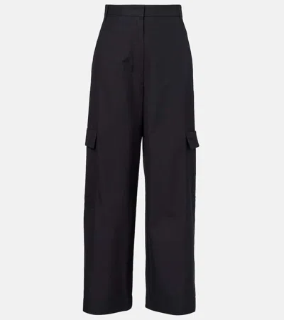 S MAX MARA GLORIA HIGH-RISE COTTON CARGO PANTS