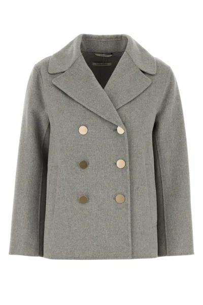 'S MAX MARA GREY WOOL MARGOT COAT