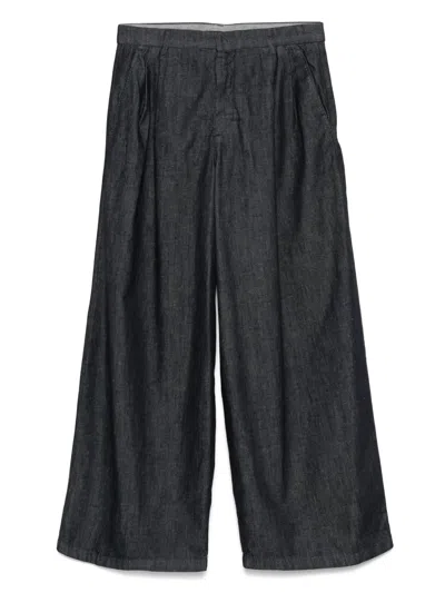 S MAX MARA LOGO-PATCH TROUSERS