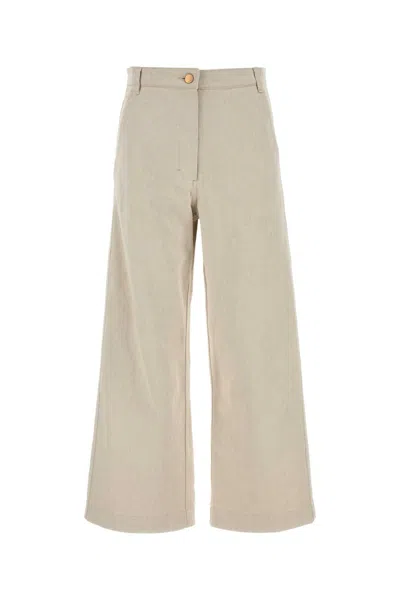 'S MAX MARA SAND COTTON BLEND SORRISO PANT