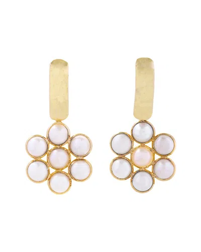 SAACHI SAACHI 18K PLATED PEARL DROP EARRINGS