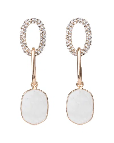 SAACHI SAACHI CLEAR QUARTZ CZ DROP EARRINGS