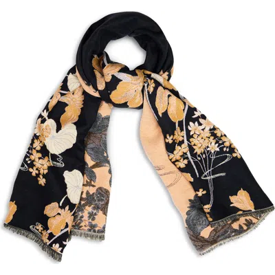 SAACHI SAACHI FLORAL REVERSIBLE SCARF