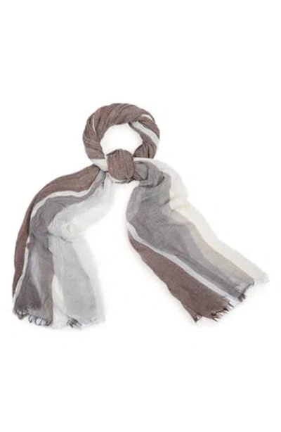 SAACHI SAACHI STRIPE PRINT SCARF