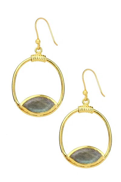 SAACHI WOMEN'S GOLD PENDANT DROP EARRING