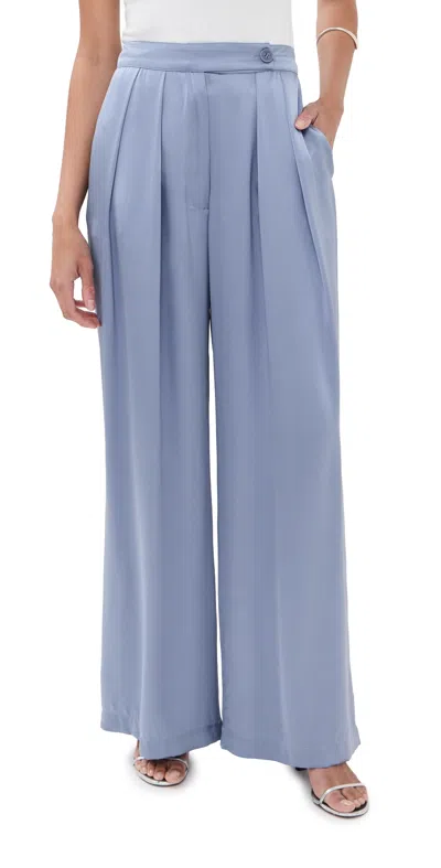 SABLYN BROOKLYN C HIGH RISE DOUBLE PLEAT TROUSERS DUSTY PERIWINKLE