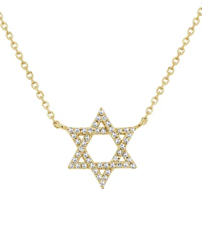SABRINA DESIGNS SABRINA DESIGNS 14K 0.10 CT. TW. DIAMOND STAR OF DAVID NECKLACE