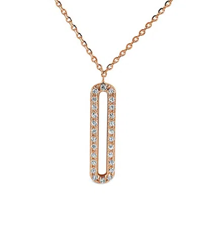 SABRINA DESIGNS SABRINA DESIGNS 14K ROSE GOLD 0.18 CT. TW. DIAMOND BAR NECKLACE