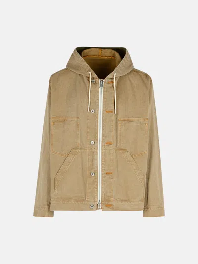 SACAI BEIGE DENIM SWEATSHIRT