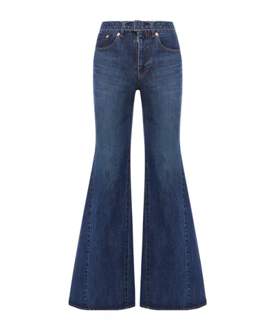 SACAI SACAI LOW-RISE FLARED JEANS