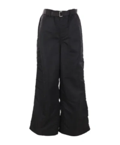 SACAI SACAI WIDE-LEG BELTED CARGO TROUSERS