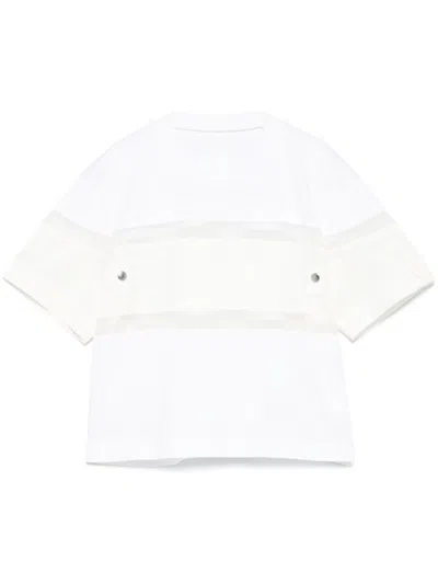 SACAI CONTRAST-PANEL T-SHIRT
