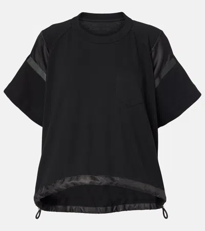 SACAI COTTON JERSEY T-SHIRT