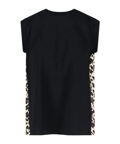 SACAI SACAI LEOPARD PRINTED JERSEY T-SHIRT