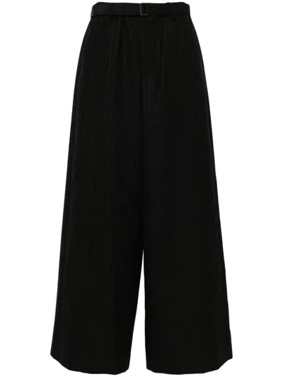 SACAI PINSTRIPED PALAZZO PANTS