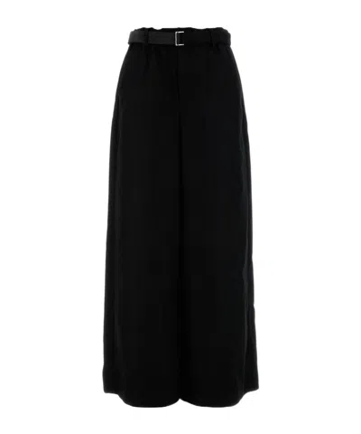 SACAI WOOL PALAZZO PANTS