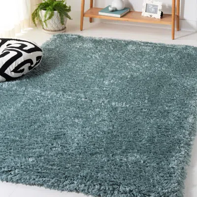 SAFAVIEH FLOKATI SHAG MACHINE MADE AREA RUG, BLUE SHAG / FLOKATI STYLE EASY CARE
