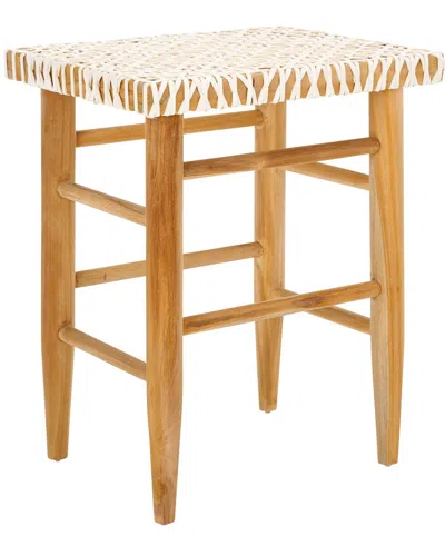 SAFAVIEH SAFAVIEH KALEO WOVEN LEATHER COUNTER STOOL