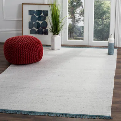 SAFAVIEH KILIM HAND MADE AREA RUG, IVORY / GREY SOLID / TONAL STYLE NON-SHEDDING