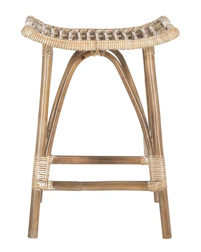 SAFAVIEH SAFAVIEH LEDA RATTAN COUNTER STOOL