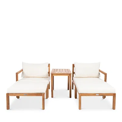 SAFAVIEH PRATIA 5-PIECE INDOOR/OUTDOOR SEATING SET