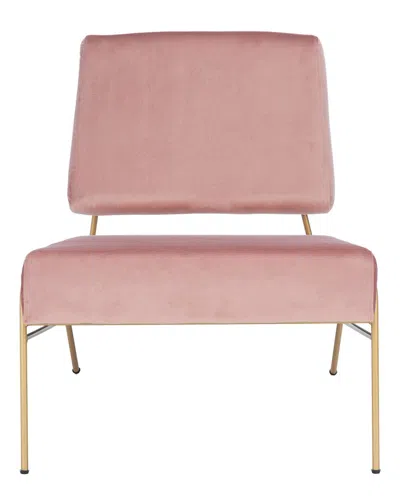 SAFAVIEH SAFAVIEH ROMILLY ROSE VELVET ACCENT CHAIR