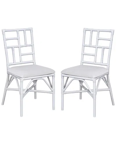 SAFAVIEH SAFAVIEH SET OF 2 CHRISTINE ACCENT CHAIRS WITH CUSHIONS