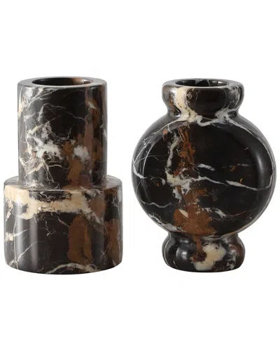 SAFAVIEH SAFAVIEH SET OF 2 REIGN MARBLE VASES