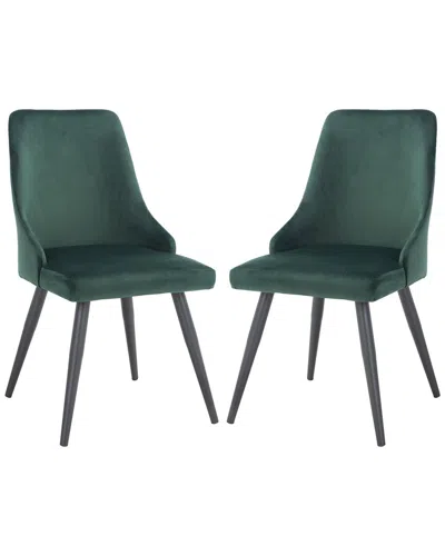 SAFAVIEH SAFAVIEH SET OF 2 ZOI UPHOLSTERED DINING CHAIRS