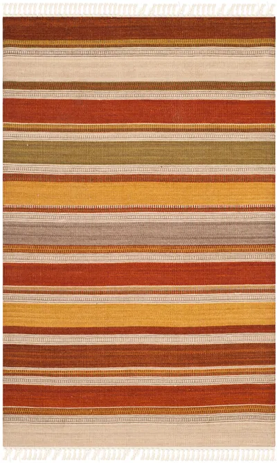SAFAVIEH STRIPED KILIM HANDWOVEN RUG