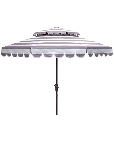 SAFAVIEH SAFAVIEH VIENNA 9FT ROUND DOUBLE TOP CRANK UMBRELLA